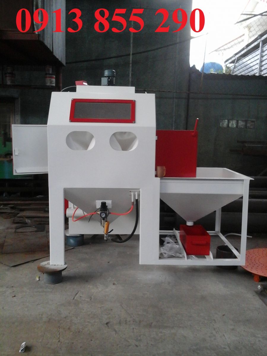 Tủ phun bi, phun cát làm sạch bề mặt 500 lít